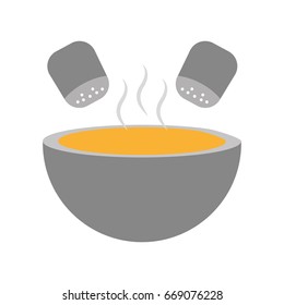 kitchen vessel with soup