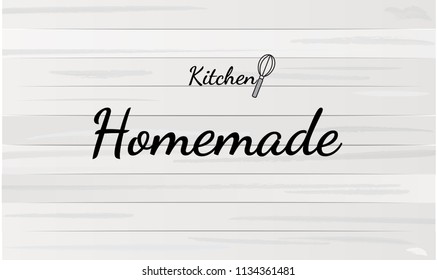 Kitchen wall vector design.White wood texture