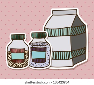 Kitchen ware design over pink background, vector illustration