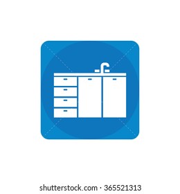 kitchen washbasin icon, on white background