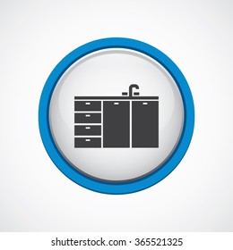kitchen washbasin icon, on white background