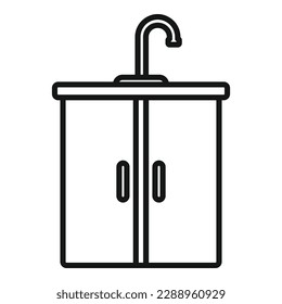 Kitchen water tap icon outline vector. Interior room. Room furniture