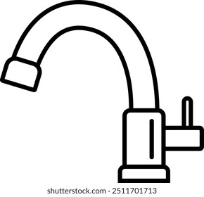 Kitchen water tap icon outline vector. Bathroom signs and symbols.