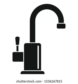 Kitchen water tap icon. Simple illustration of kitchen water tap vector icon for web design isolated on white background