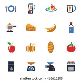 kitchen web icons for user interface design