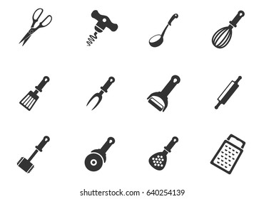 kitchen web icons for user interface design