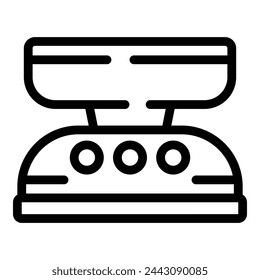 Kitchen weighing scale icon outline vector. Measurement appliance. Domestic food weight instrument