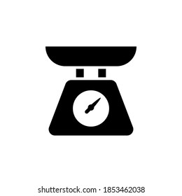 kitchen weighing scale icon, vector, glyph style design