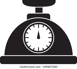 Kitchen weighing scale vector icon, kitchen appliance icon