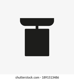 kitchen weight icon on white background