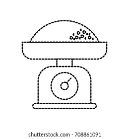 kitchen weight scale with flour measure