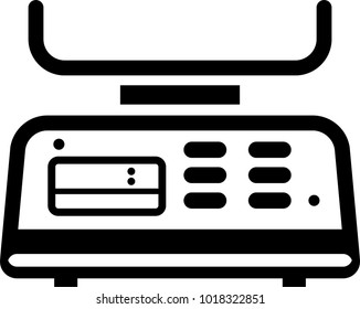 Kitchen Weight Scale Icon Digital Vector Art Illustration