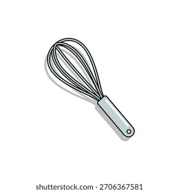 Kitchen whisk icon for cooking and baking