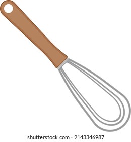 Kitchen whisk, illustration, vector on a white background.