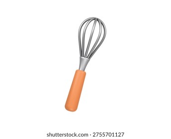 Kitchen whisk utensil icon 3D render illustration