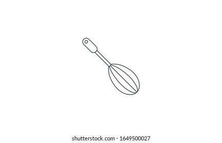 Kitchen wire whisk vector icon.  Perfect  pictogram illustration on white background.