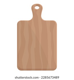 Kitchen wood board icon cartoon vector. Cooking tableware. Dinner home