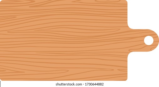 Kitchen wooden board vector flat isolated