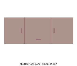 kitchen wooden drawers, in white background vector illustration design
