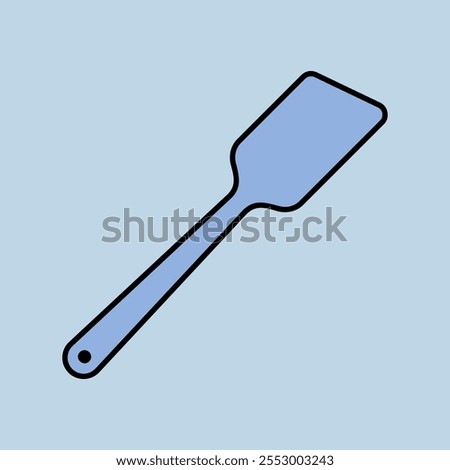 Kitchen wooden spatula vector isolated icon. Kitchen appliances. Graph symbol for cooking web site design, logo, app, UI