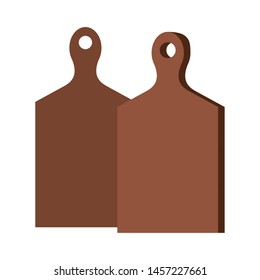 Kitchen wooden tables to cut isolated vector illustration graphic design