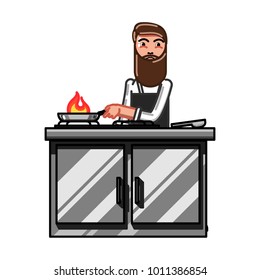 Kitchen worker man