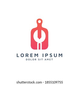 diseño de logotipo de espacio negativo para cocina y llave