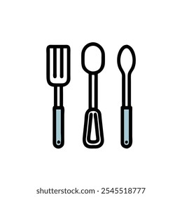 kitchen-utensils icon vector illustration style