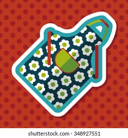 kitchenware apron flat icon with long shadow,eps10