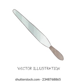 kitchenware for bakery watercolor vector illustration 