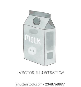 kitchenware for bakery watercolor vector illustration 