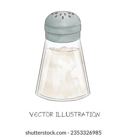 kitchenware for bakery watercolor vector illustration