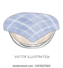 utensilios de cocina para la ilustración vectorial de acuarela de panadería