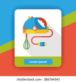 kitchenware beater flat icon