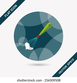 kitchenware beater flat icon with long shadow,eps10