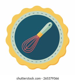 kitchenware beater flat icon with long shadow,eps10