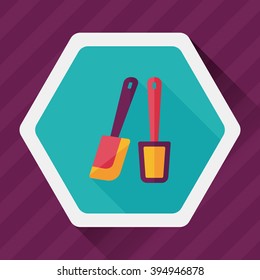 kitchenware beater flat icon with long shadow,eps10