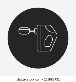 kitchenware beater line icon