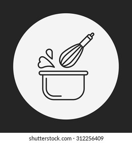 kitchenware beater line icon