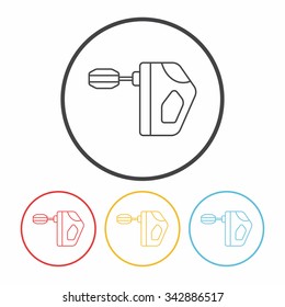 kitchenware beater line icon
