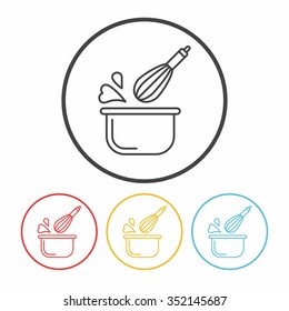 kitchenware beater line icon