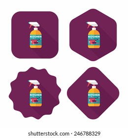 kitchenware bottle soap flat icon with long shadow,eps10