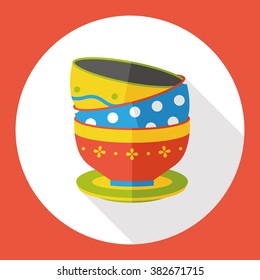 kitchenware bowl flat icon