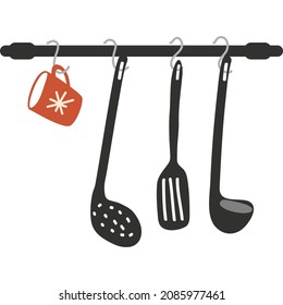 Vector de ícono plano de comida de cocina para cocinar navidad