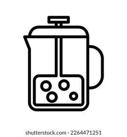 Kitchenware cooking jar outline vector icon design