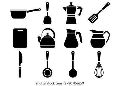 Kitchenware cooking utensils and appliances vector