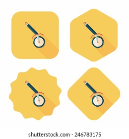 kitchenware corkscrew flat icon with long shadow,eps10