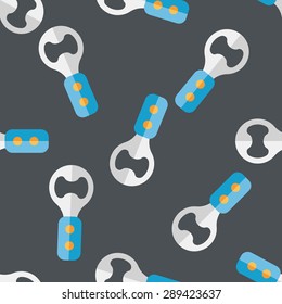 kitchenware corkscrew flat icon,eps10 seamless pattern background