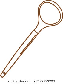 kitchenware cute doodle style brown line