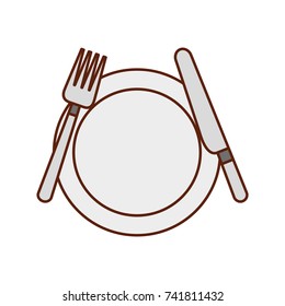kitchenware dish knife and fork cooking